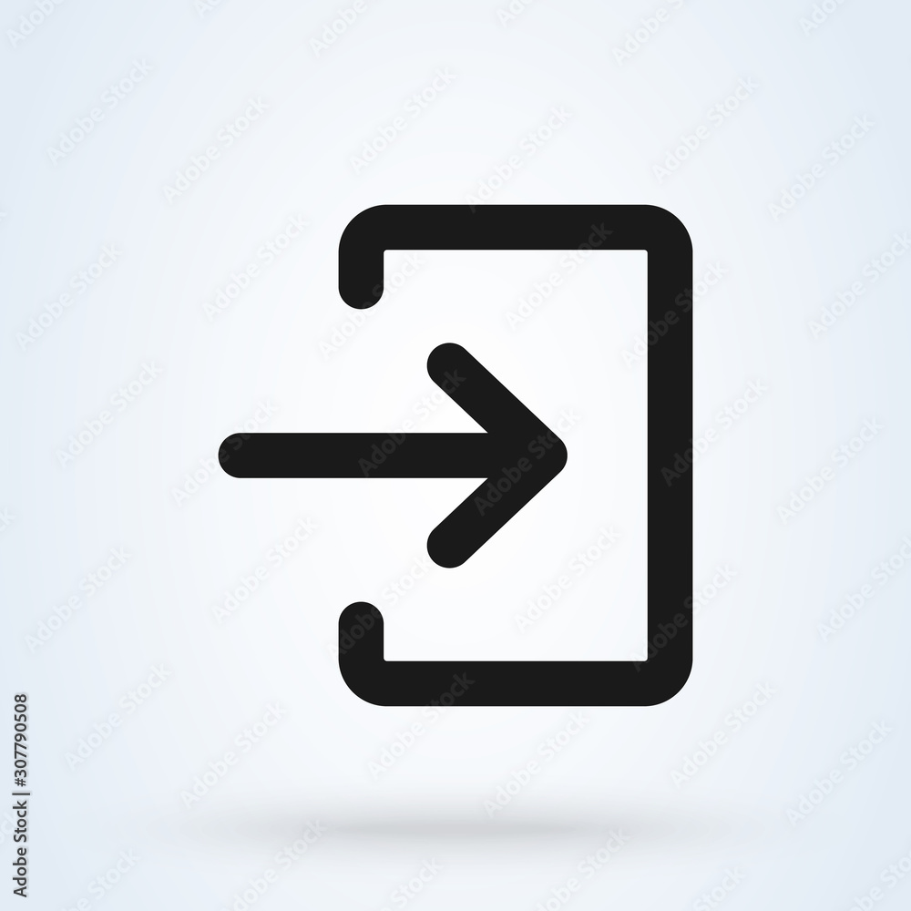 Login and Enter Simple modern icon design illustration. Login and Enter Simple modern icon design illustration.