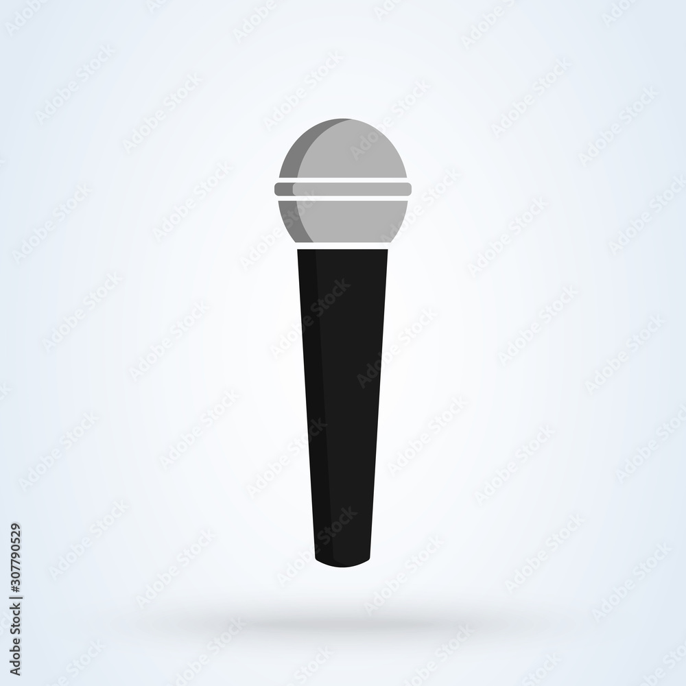 microphone Simple modern icon design illustration. microphone Simple modern icon design illustration.
