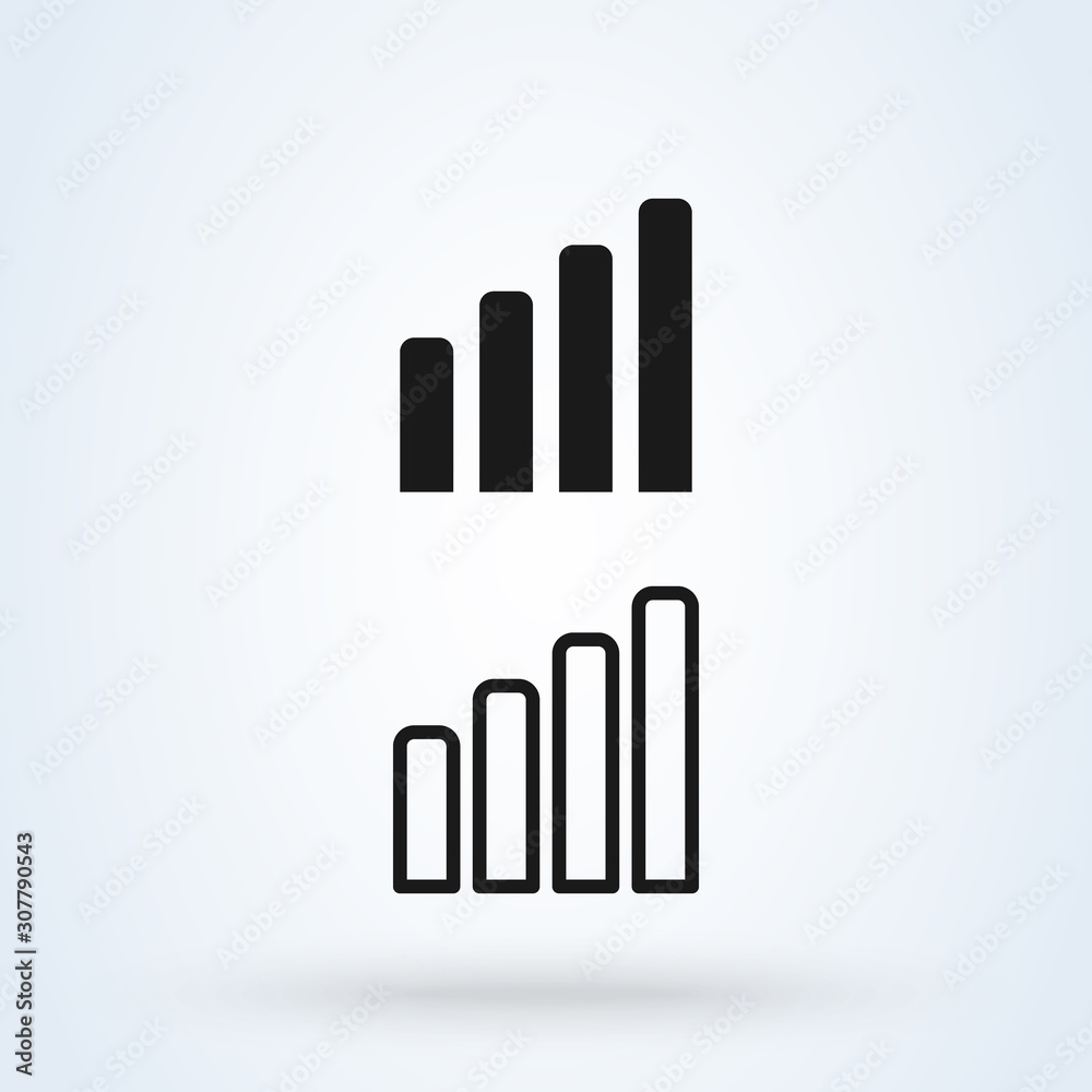 Phone Signal bar. Simple modern icon design illustration. Phone Signal bar. Simple modern icon design illustration.