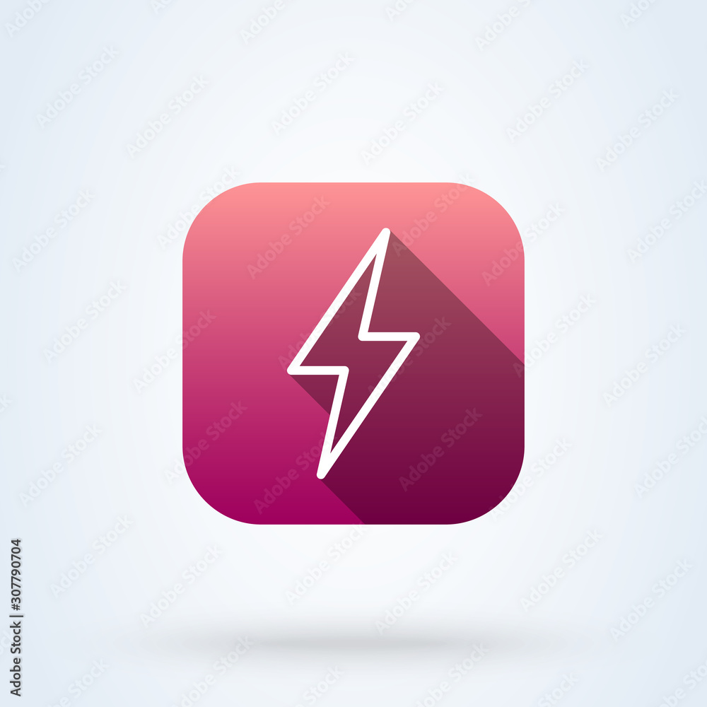 Thunder and Lightning. Line art Simple modern icon design illustration Thunder and Lightning. Line art Simple modern icon design illustration