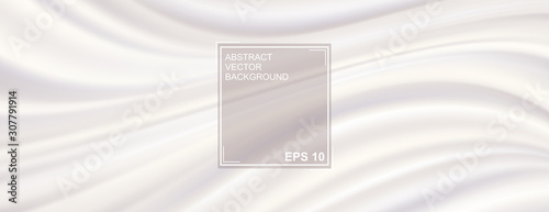 Abstract white fabric. Vector background. Wedding gray and pearl background.
