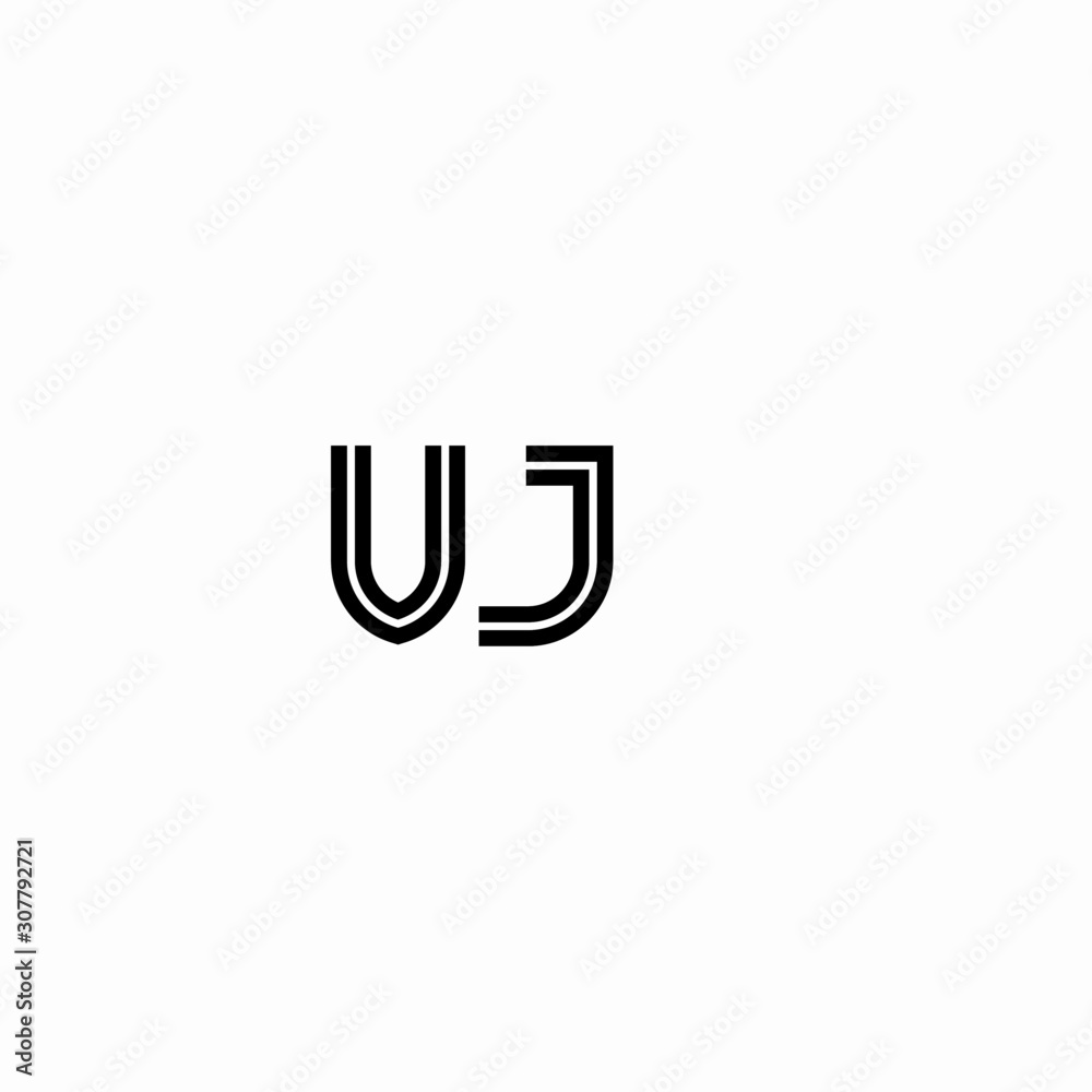 Initial outline letter VJ style template Initial outline letter VJ style template