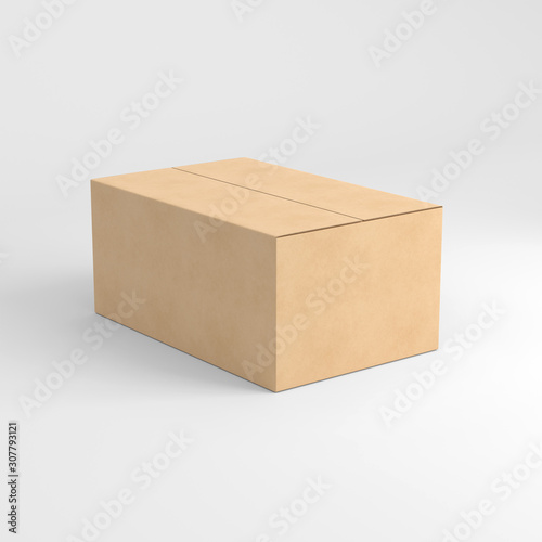 blank cardboard box © Es sarawuth