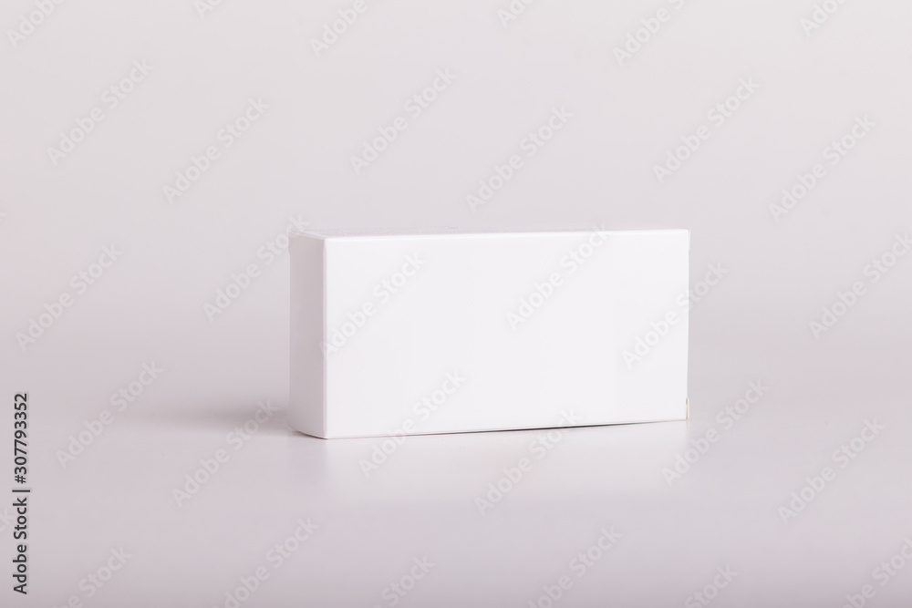 White pills box. Plastic bottles. Drugs box mock-up. Medical blank cardboard. Mockup. Pills bottle White pills box. Plastic bottles. Drugs box mock-up. Medical blank cardboard. Mockup. Pills bottle