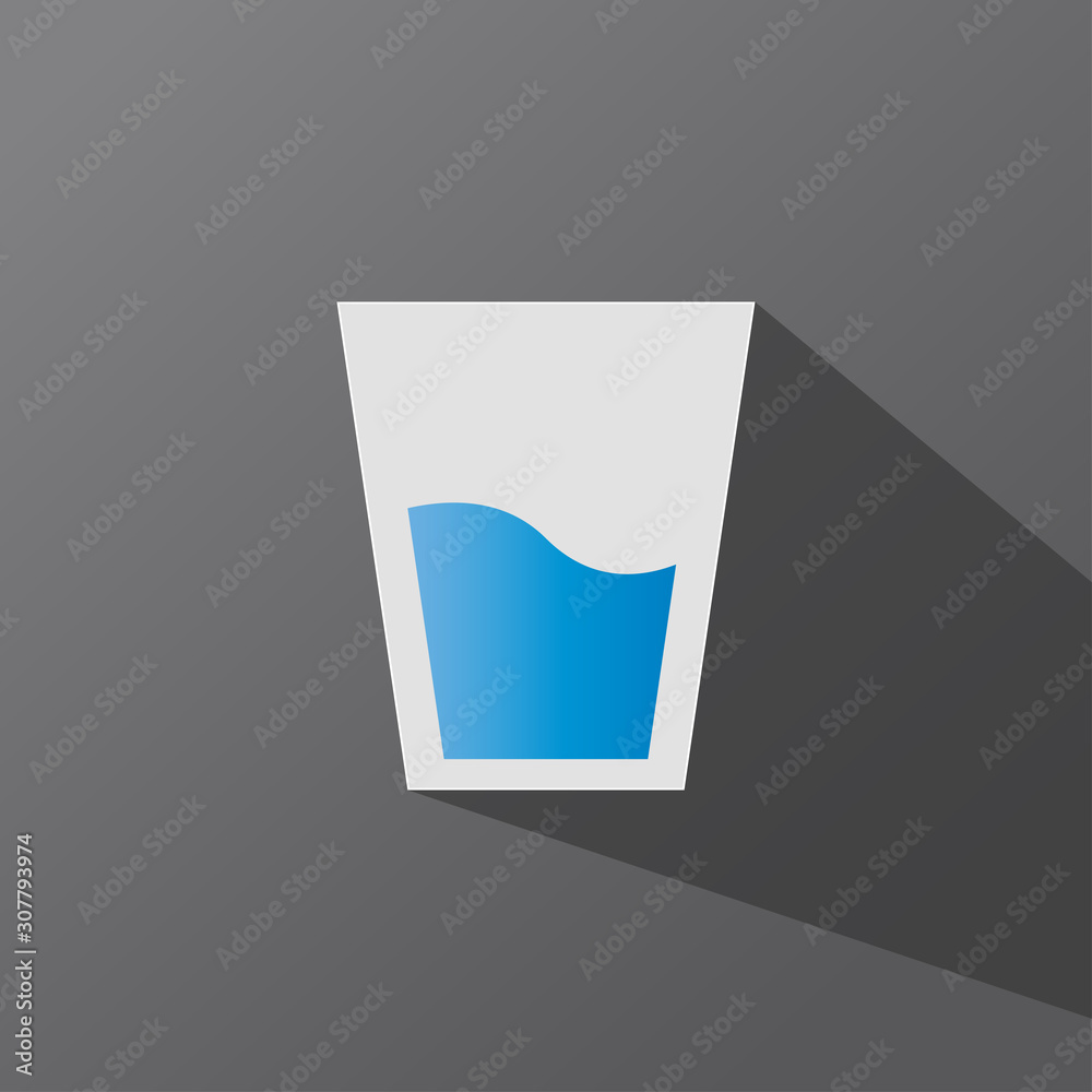 glass icon on a dark background, glassware symbol, vector illustration element glass icon on a dark background, glassware symbol, vector illustration element
