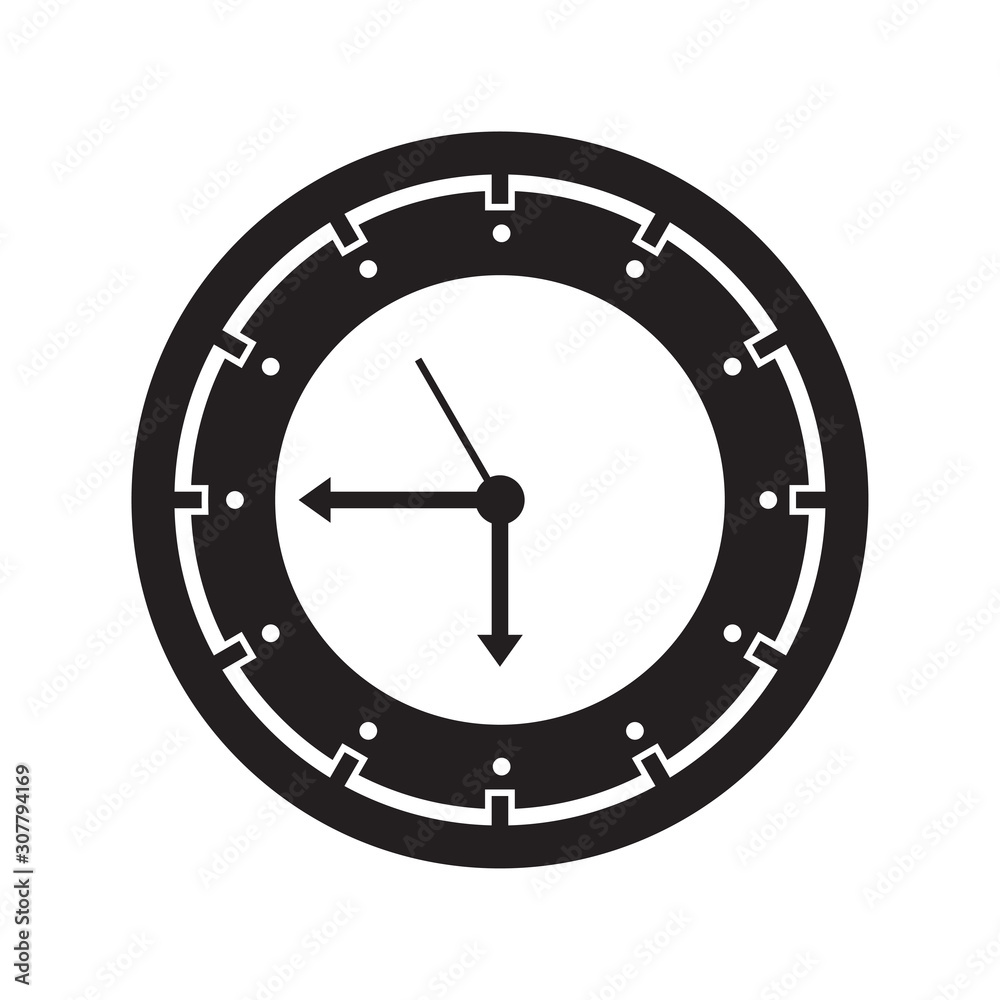 Time icon with a white background, Clock symbol, Stopwatch sign, vector illustration element Time icon with a white background, Clock symbol, Stopwatch sign, vector illustration element