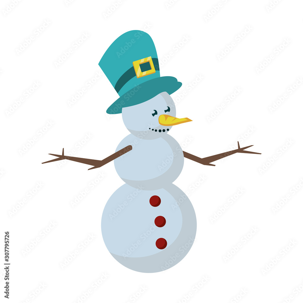 merry christmas snowman character icon merry christmas snowman character icon