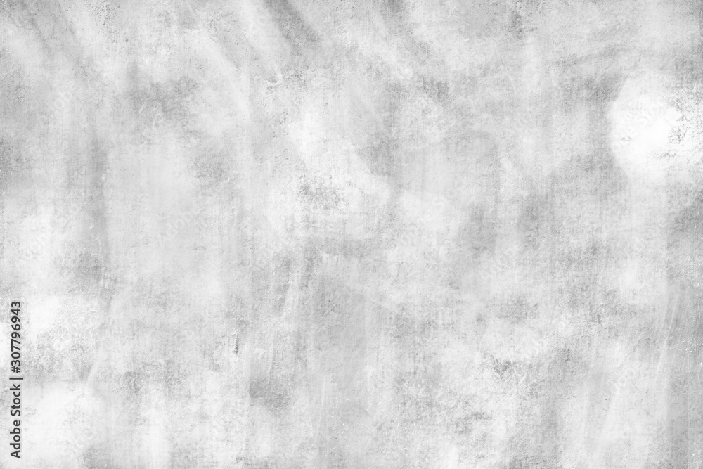 Naklejka premium Concrete wall white color for background. Old grunge textures with scratches and cracks. White painted cement wall texture.