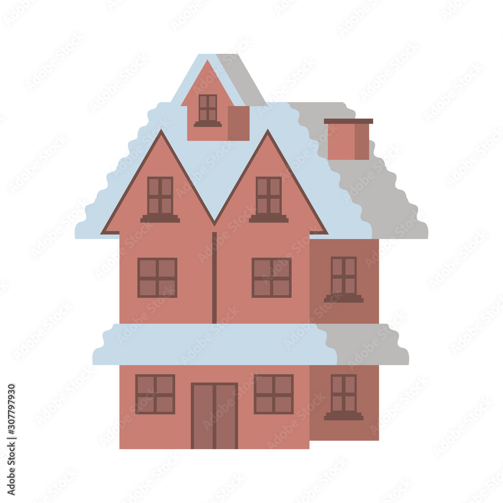 house with snow isolated icon house with snow isolated icon