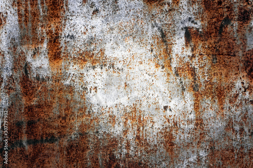 rust metal background. Weathered iron rusty insulated metallic texture. Corrosion of steel structure © Алексей Филатов