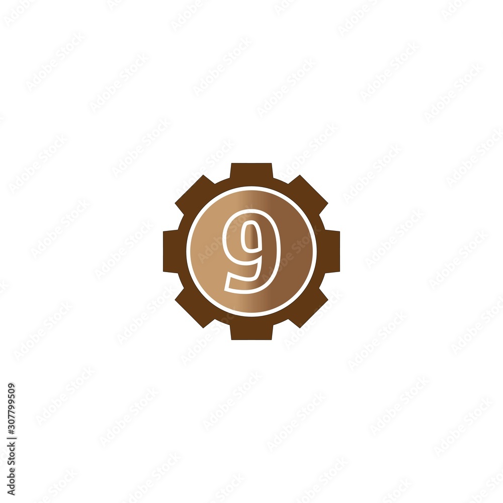 9 NUNBER LOGO SYMBOL DESIGN ILLUSTRATION 9 NUNBER LOGO SYMBOL DESIGN ILLUSTRATION