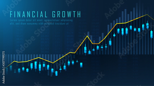 Stock market or forex trading graph in graphic concept
