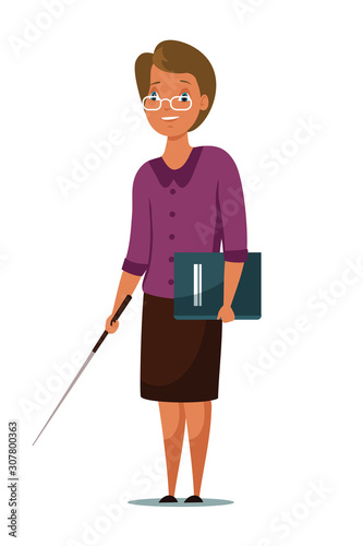 School teacher vector character