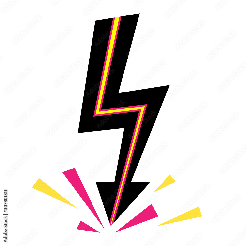 Vector icons Lightning bolt. Thunder sign with lightning. Electricity danger thunder. Lighting Flash isolated. Vector icons Lightning bolt. Thunder sign with lightning. Electricity danger thunder. Lighting Flash isolated.