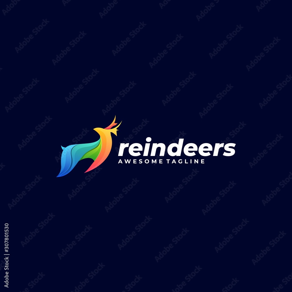 Obraz premium Deer Illustration Vector Template