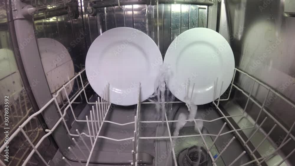 The master repairs the dishwasher and checks the operation of the