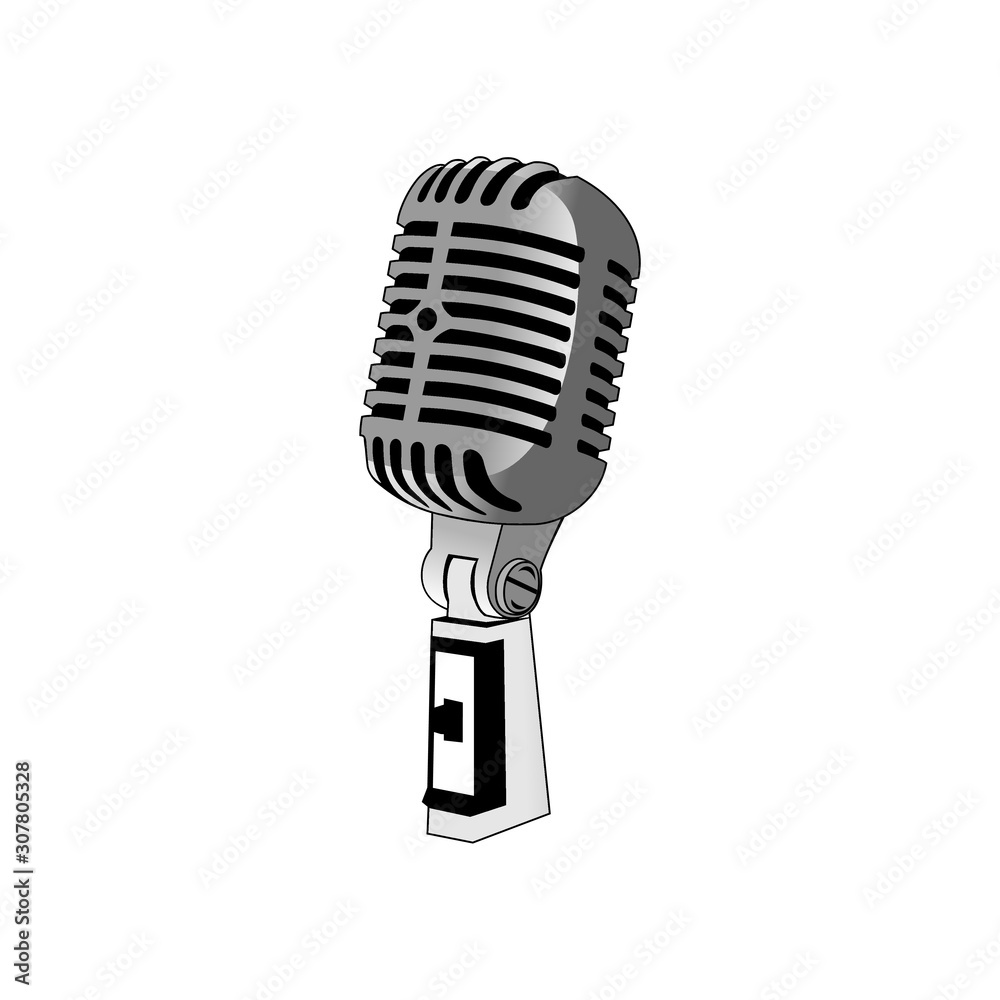 Fototapeta premium vector of Classic microphone design eps format