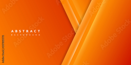 Abstract 3d orange background with blank space of paper layer