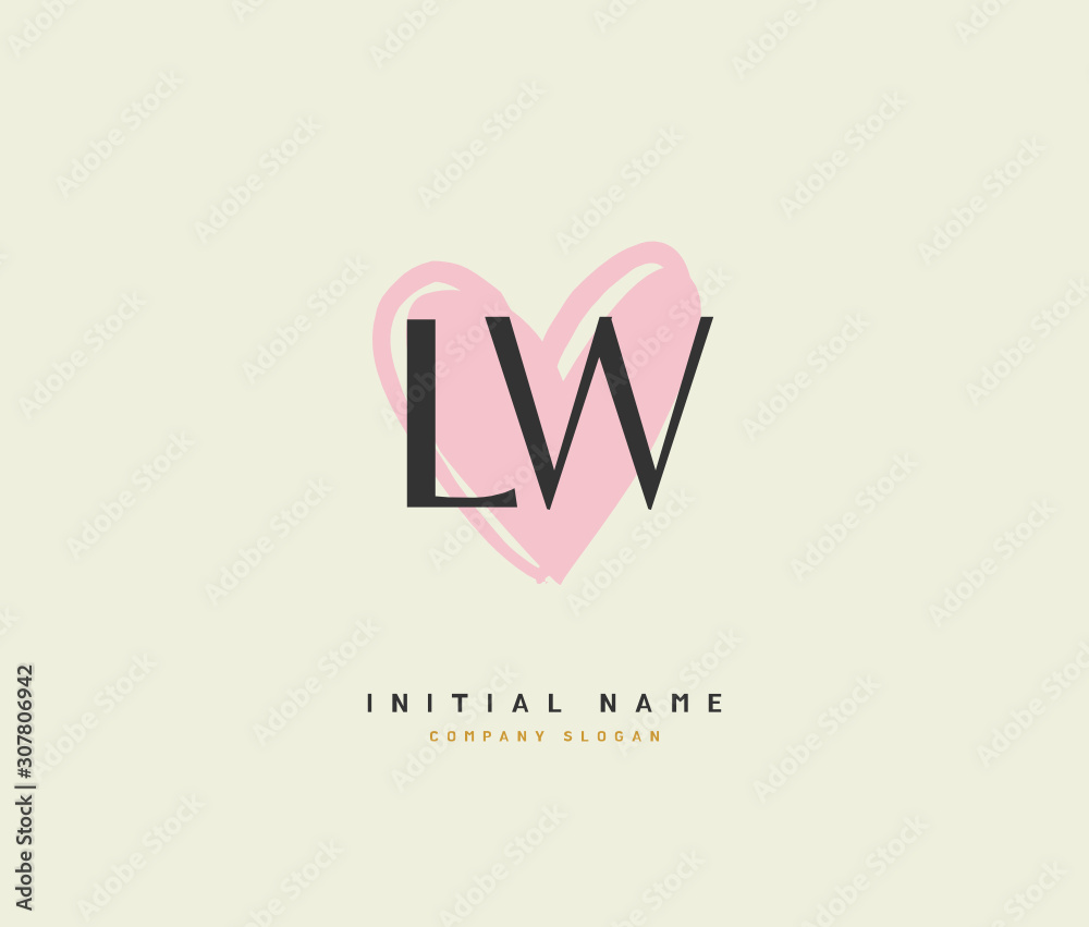 L W LW Beauty vector initial logo, handwriting logo of initial signature, wedding, fashion, jewerly, boutique, floral and botanical with creative template for any company or business. L W LW Beauty vector initial logo, handwriting logo of initial signature, wedding, fashion, jewerly, boutique, floral and botanical with creative template for any company or business.