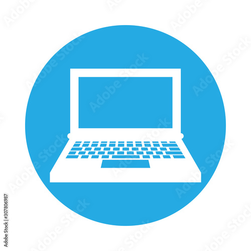 laptop computer portable isolated icon
