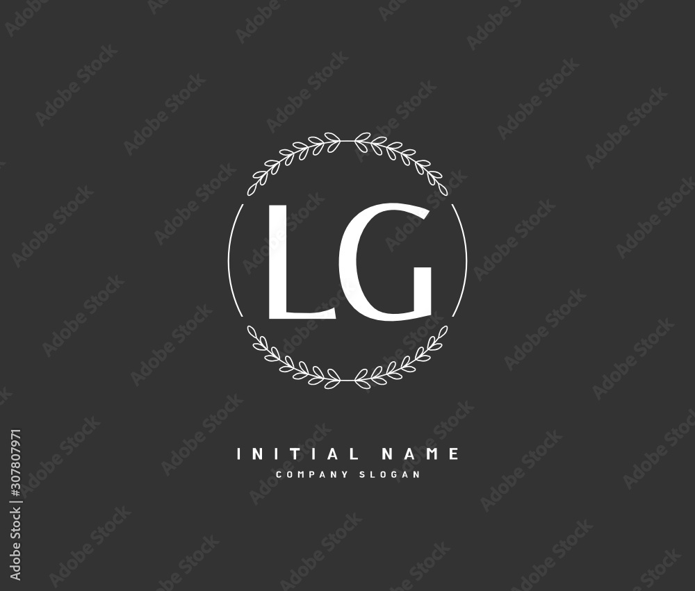 L G LG Beauty vector initial logo, handwriting logo of initial signature, wedding, fashion, jewerly, boutique, floral and botanical with creative template for any company or business. L G LG Beauty vector initial logo, handwriting logo of initial signature, wedding, fashion, jewerly, boutique, floral and botanical with creative template for any company or business.