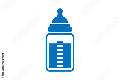 Baby milk in bottle icon vector illustration