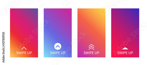 Backgrounds with swipe up symbol for social media story