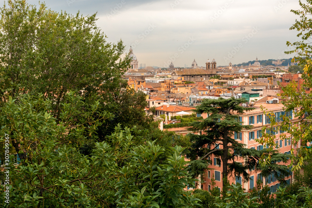 View of central part of Rome, Italy