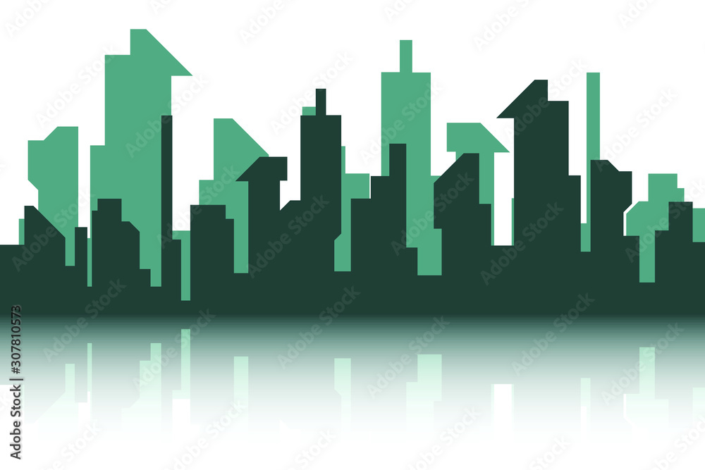 City landscape background vector illustration