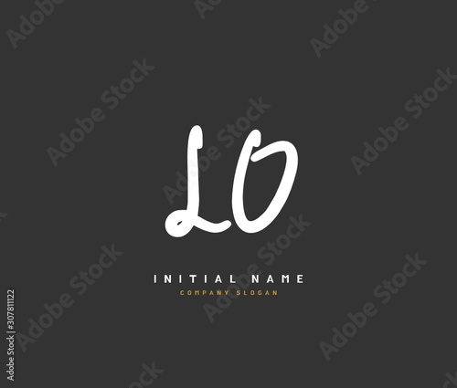 L O LO Beauty vector initial logo, handwriting logo of initial signature, wedding, fashion, jewerly, boutique, floral and botanical with creative template for any company or business.