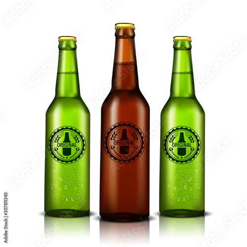 concept de bouteille de bière en vecteur