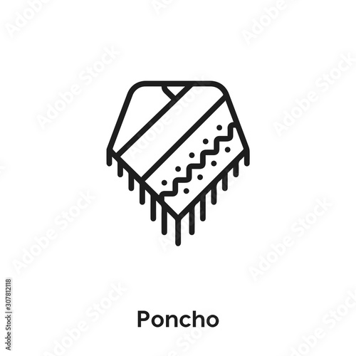 poncho icon vector sign symbol