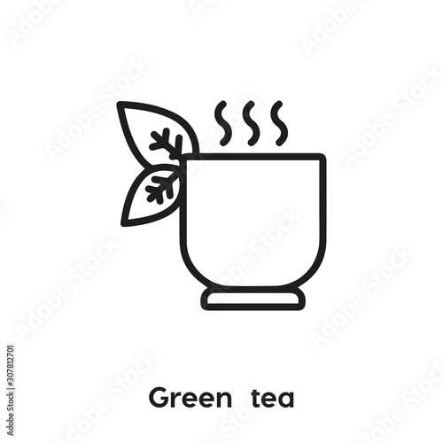 green tea icon vector sign symbol