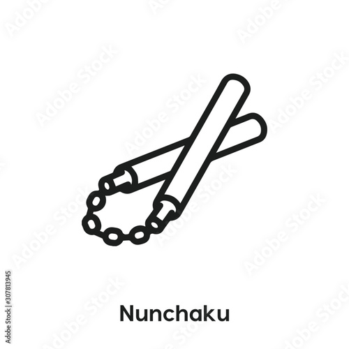 nunchaku icon vector. nunchaku icon vector symbol illustration. Modern simple vector icon for your design. nunchaku icon vector.	