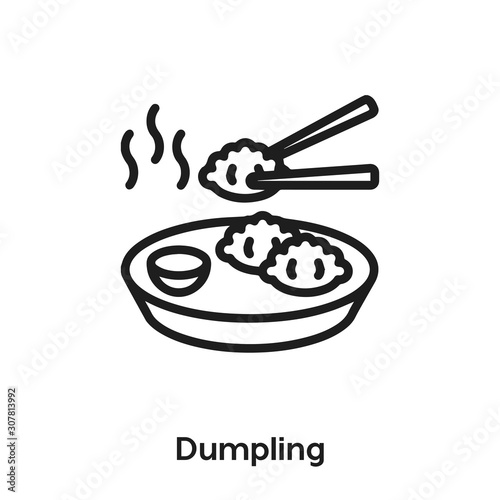 dumpling vector line icon. Simple element illustration. patty pelmeni icon for your design. Can be used for web and mobile.	patty pelmeni icon vector