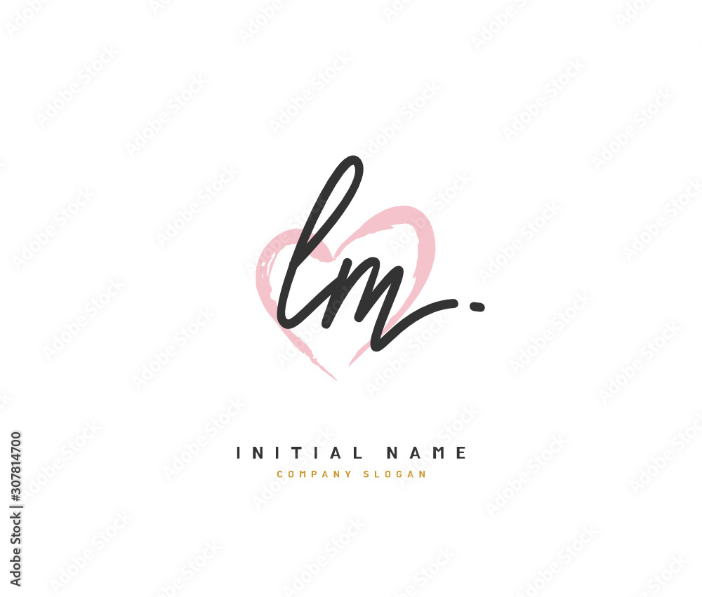 L M LM Beauty vector initial logo, handwriting logo of initial signature, wedding, fashion, jewerly, boutique, floral and botanical with creative template for any company or business. L M LM Beauty vector initial logo, handwriting logo of initial signature, wedding, fashion, jewerly, boutique, floral and botanical with creative template for any company or business.