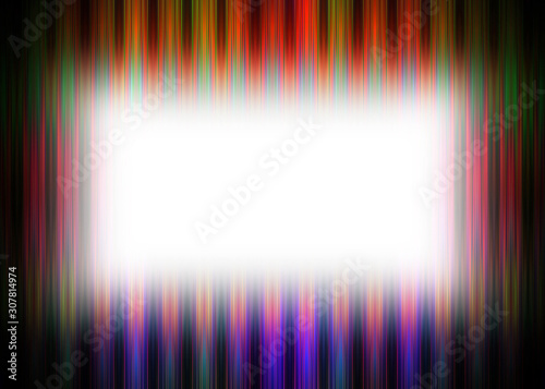 Multicoloured blurred lines frame
