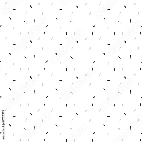 Monochrome White, Gray and Black Geometric Seamless Pattern. Vector Texture with Granules. Simple seamless pattern for background, wrapping paper, fabric surface design