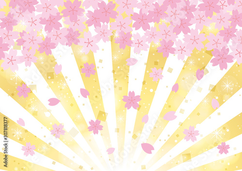 桜　春　放射線　背景