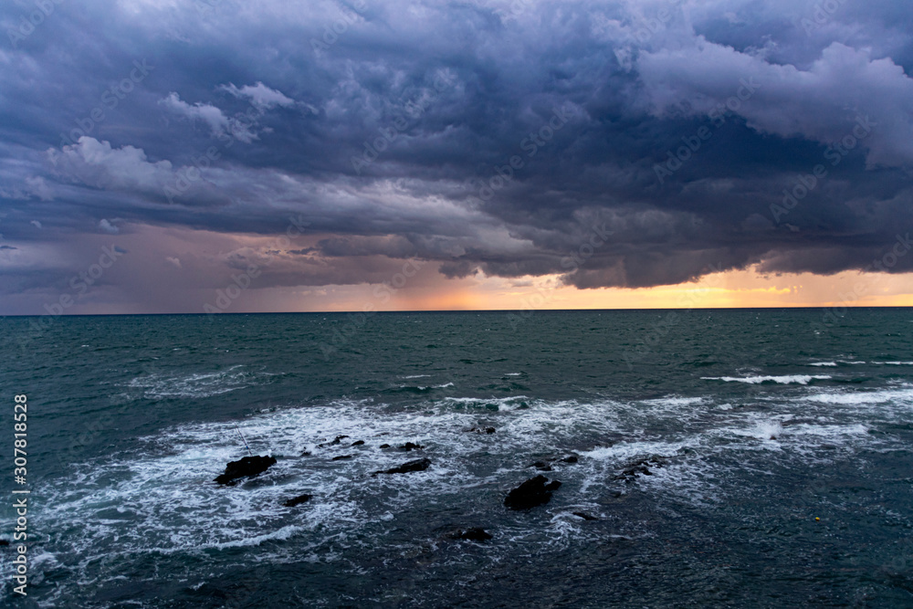 Seascape during an approaching storm.