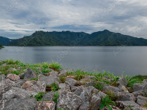 The Famous lake in Thailand. Khundanprakarnchon dam in Nakorn Nayok, Thailand.