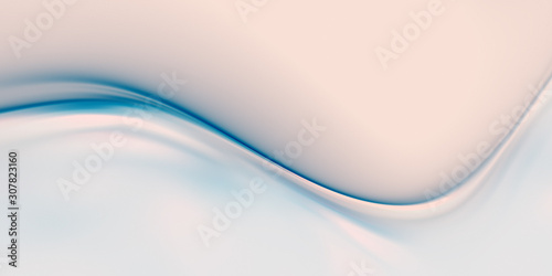 Pearl background. Smooth fluid texture. Curved gradient. Glamour satin surface. 3D rendering.