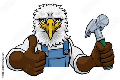 An eagle cartoon animal mas...