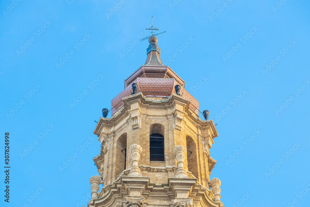 Zaragoza November 29, 2019, Seo Cathedral in Zaragoza Spain