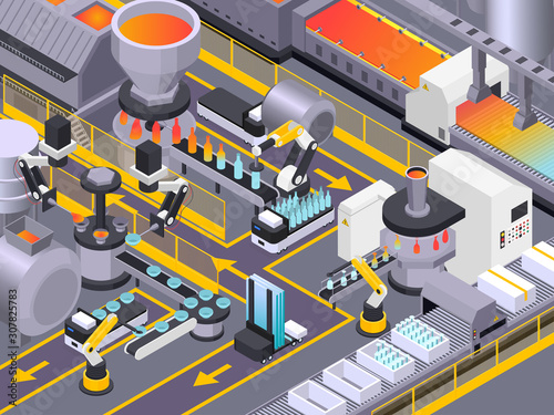Glassworks Plant Isometric Composition