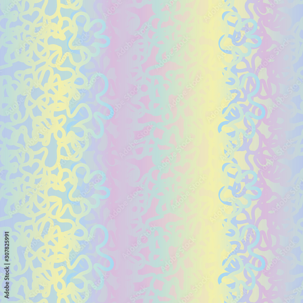 A seamless vector abstract textured pattern in girly pastel iridescent gradient. Decorative surface print design. Great or cards, invitations, packaging, and backgrounds. A seamless vector abstract textured pattern in girly pastel iridescent gradient. Decorative surface print design. Great or cards, invitations, packaging, and backgrounds.