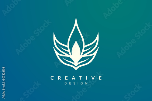 Minimalist flower vector design. It is suitable for spas, hotels, beauty, health, fashion, cosmetics, boutiques, salons, yoga, therapy, and others.