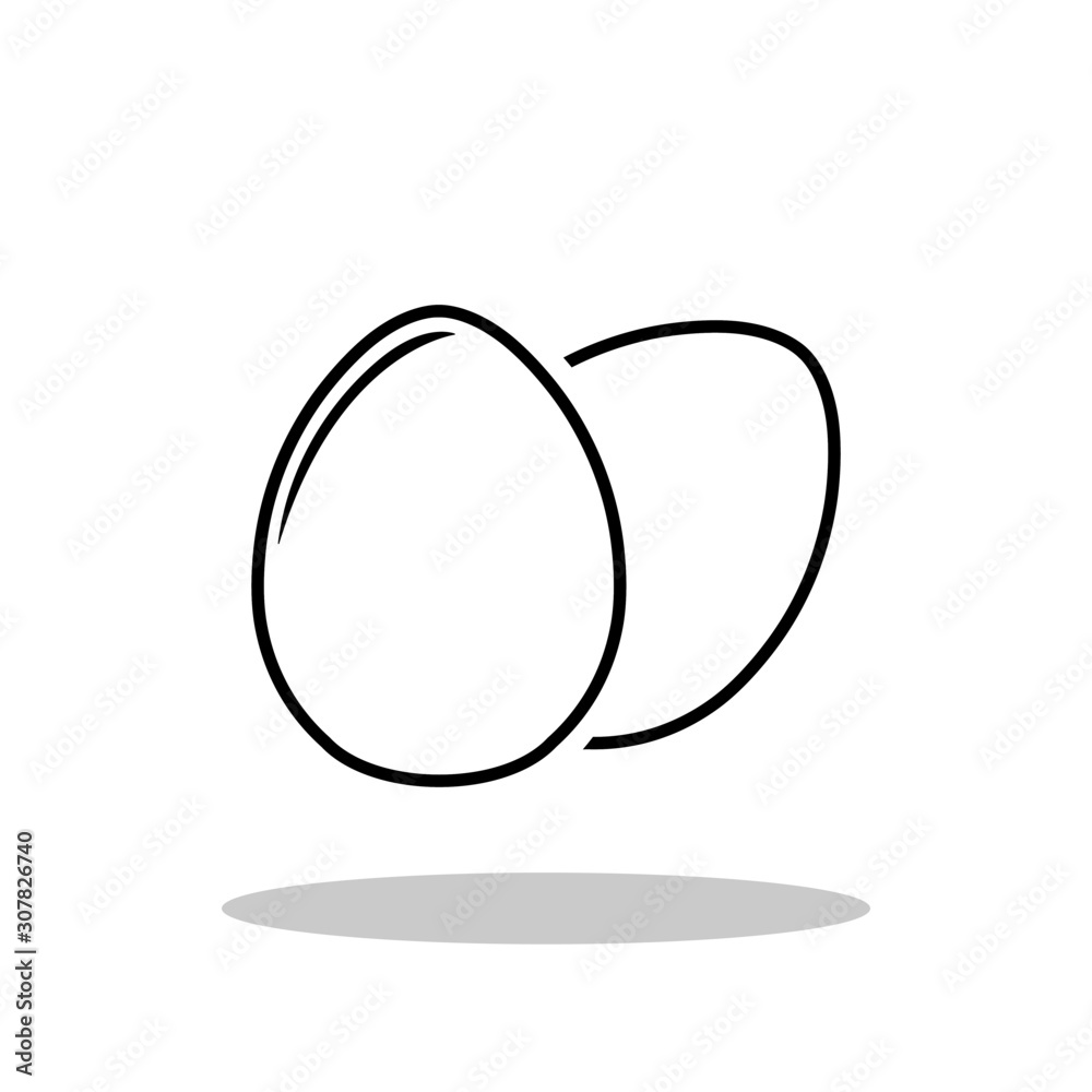 Egg outline icon in trendy flat style. Breakfast / Easter symbol for your web site design, logo, app, UI Vector EPS 10. Egg outline icon in trendy flat style. Breakfast / Easter symbol for your web site design, logo, app, UI Vector EPS 10.