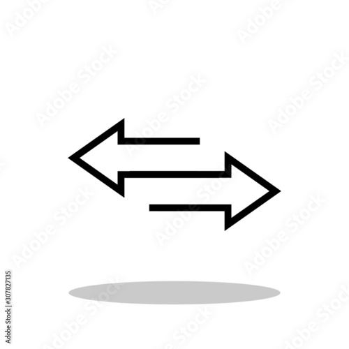 Modern creative exchange icon in trendy flat style. Swapping symbol for your web site design, logo, app, UI Vector EPS 10. 