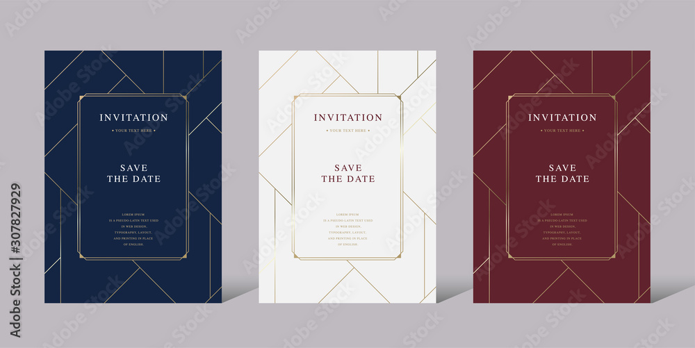 Vintage luxury vector invitation card